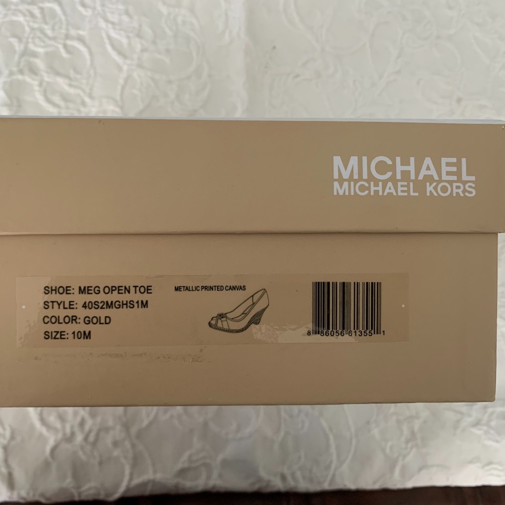 Gold Open Toe Wedge - image 6